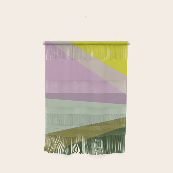 Geometric Shapes #8 Purple and Green Wall Hanging Gallery Image 1