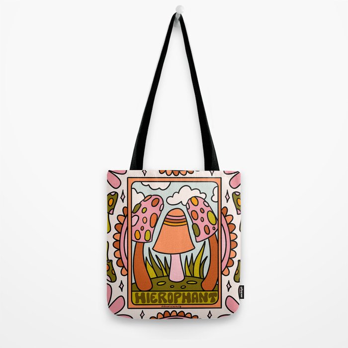5. The Hierophant Mushroom Tote Bag Gallery Image 2