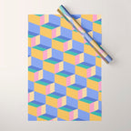 Cuboid Geometric Abstract Shapes Pattern XXIV Wrapping Paper Gallery Image 1