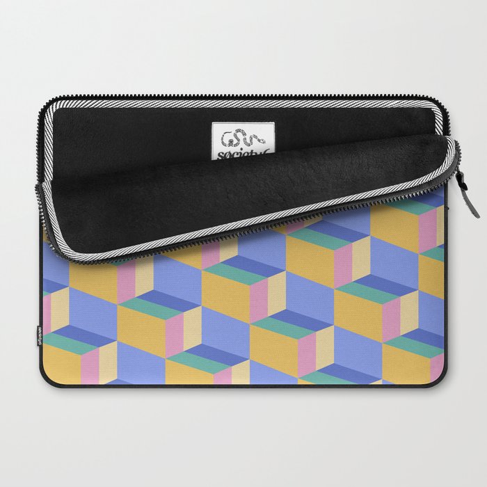 Cuboid Geometric Abstract Shapes Pattern XXIV Laptop Sleeve Gallery Image 2