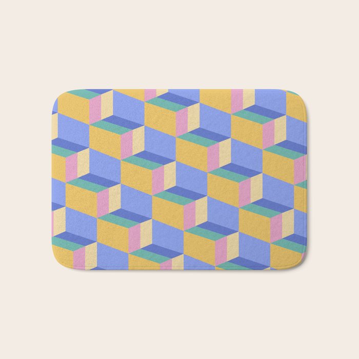 Cuboid Geometric Abstract Shapes Pattern XXIV Bath Mat Gallery Image 1