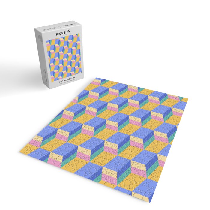 Cuboid Geometric Abstract Shapes Pattern XXIV Jigsaw Puzzle Gallery Image 2