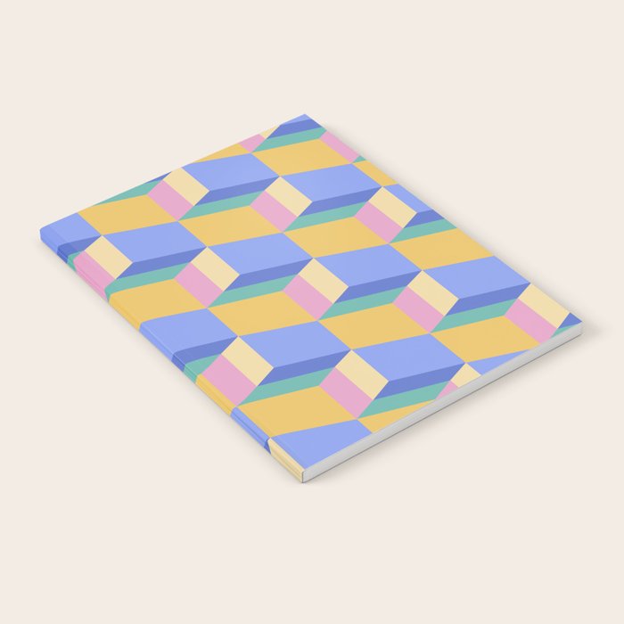 Cuboid Geometric Abstract Shapes Pattern XXIV Notebook Gallery Image 2