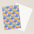 Cuboid Geometric Abstract Shapes Pattern XXIV Stationery Card Gallery Image 2