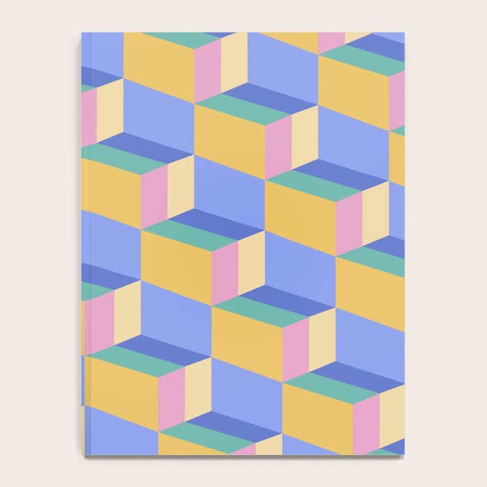 Cuboid Geometric Abstract Shapes Pattern XXIV Notebook Gallery Image 4