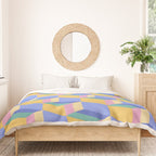 Cuboid Geometric Abstract Shapes Pattern XXIV Duvet Cover Gallery Image 3