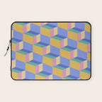 Cuboid Geometric Abstract Shapes Pattern XXIV Laptop Sleeve Gallery Image 1