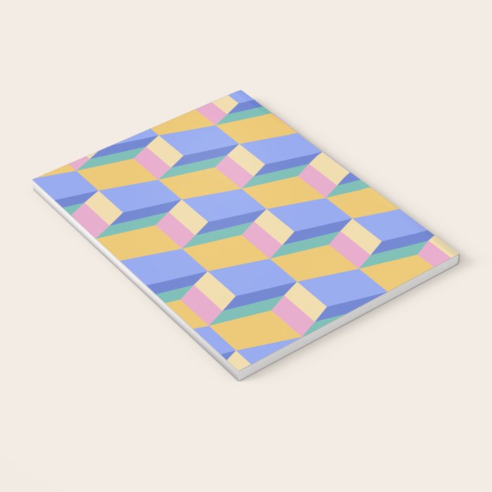 Cuboid Geometric Abstract Shapes Pattern XXIV Notebook Gallery Image 3