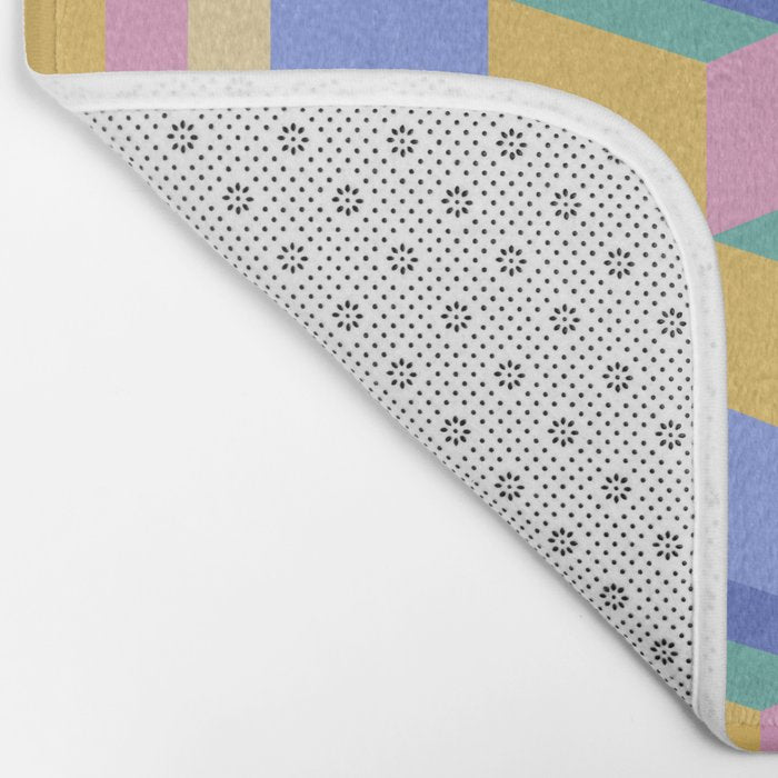 Cuboid Geometric Abstract Shapes Pattern XXIV Bath Mat Gallery Image 2