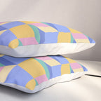 Cuboid Geometric Abstract Shapes Pattern XXIV Pillow Sham Gallery Image 3