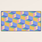 Cuboid Geometric Abstract Shapes Pattern XXIV Desk Mat Gallery Image 3