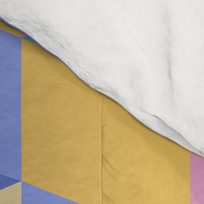 Cuboid Geometric Abstract Shapes Pattern XXIV Comforter Gallery Image 4