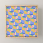 Cuboid Geometric Abstract Shapes Pattern XXIV Mini Art Print Gallery Image 1