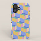 Cuboid Geometric Abstract Shapes Pattern XXIV iPhone Case Gallery Image 1