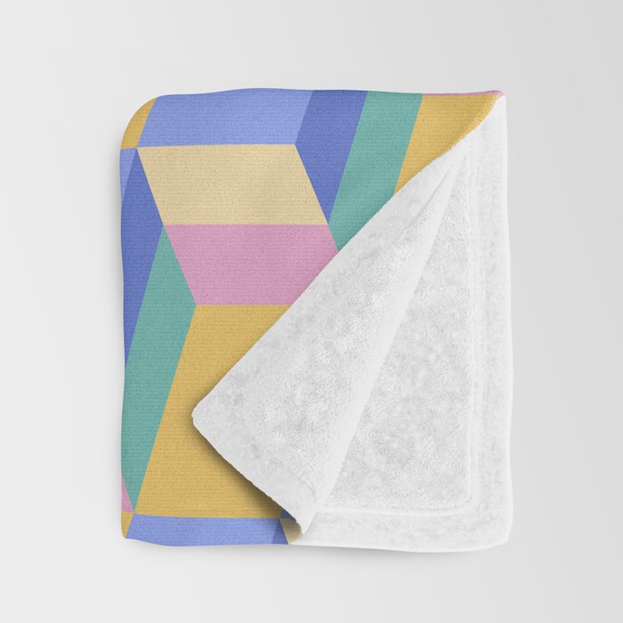 Cuboid Geometric Abstract Shapes Pattern XXIV Throw Blanket Gallery Image 3