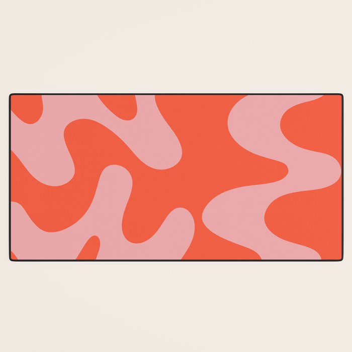 Wavy Land - Pink And Red Desk Mat Gallery Image 3
