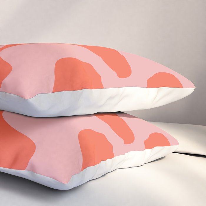 Wavy Land - Pink And Red Pillow Sham Gallery Image 3