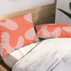 Wavy Land - Pink And Red Pillow Sham Gallery Image 2