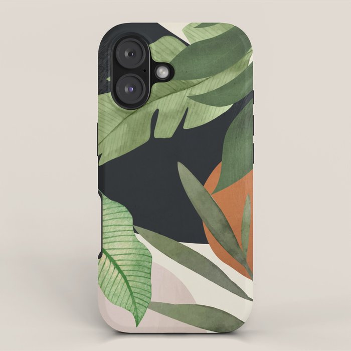 Abstract Art Tropical Leaves 38 iPhone Case Gallery Image 1