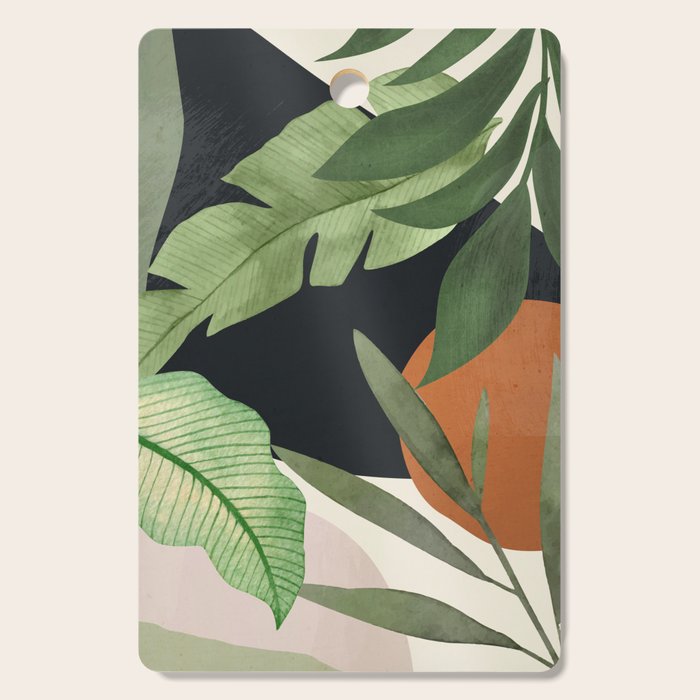 Abstract Art Tropical Leaves 38 Cutting Board Gallery Image 1