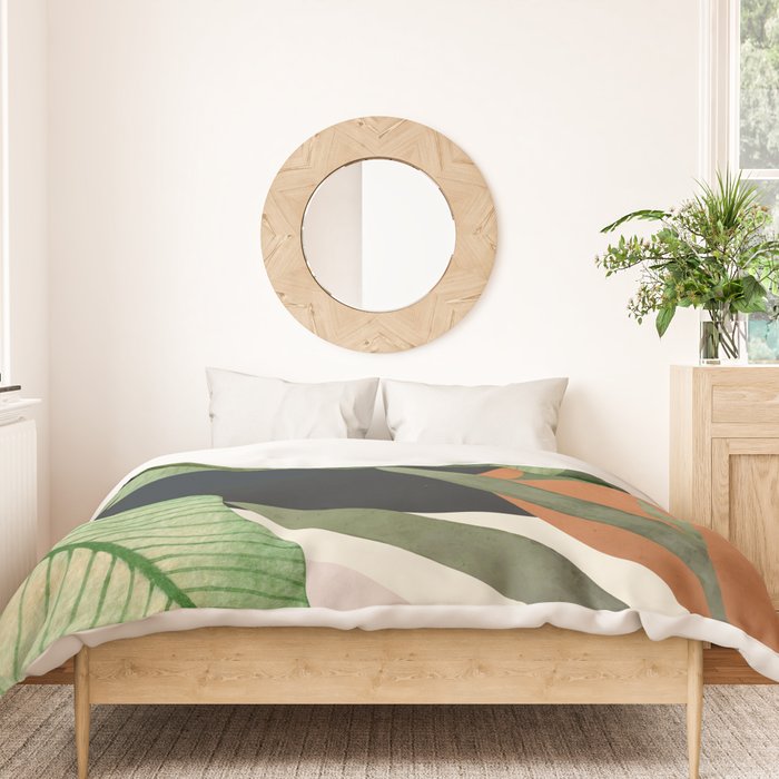 Abstract Art Tropical Leaves 38 Duvet Cover Gallery Image 3