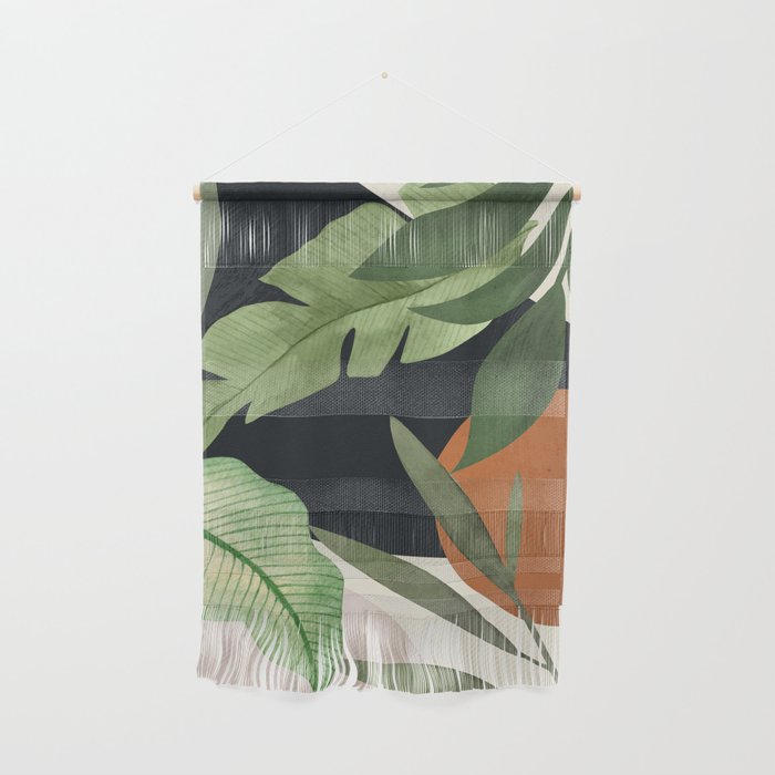 Abstract Art Tropical Leaves 38 Wall Hanging Gallery Image 1