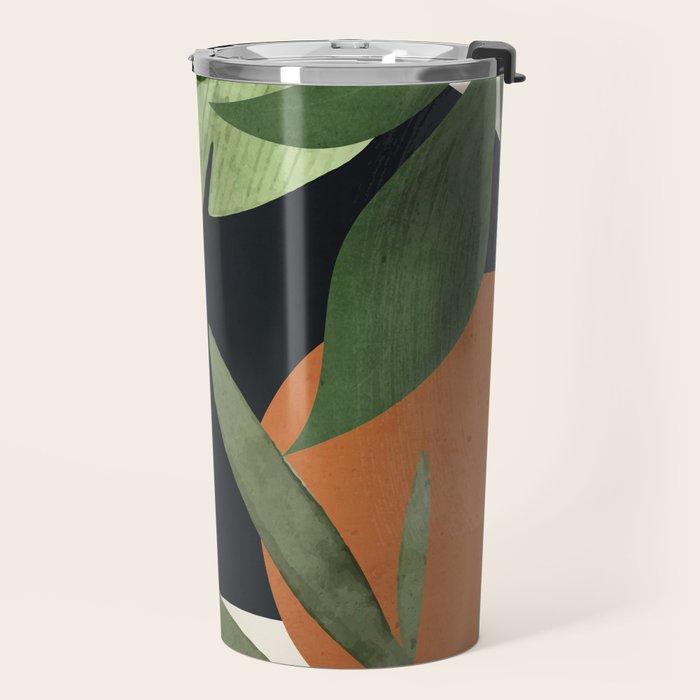Abstract Art Tropical Leaves 38 Travel Mug Gallery Image 2