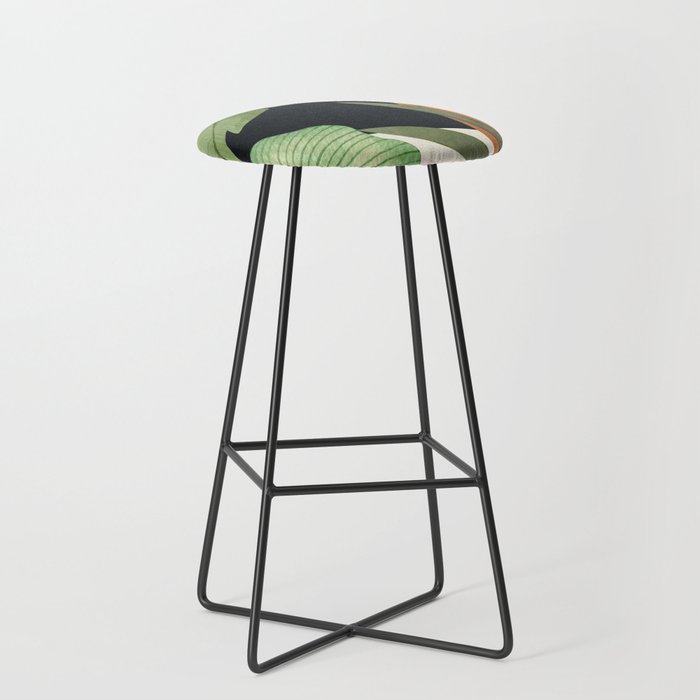 Abstract Art Tropical Leaves 38 Stool Gallery Image 1