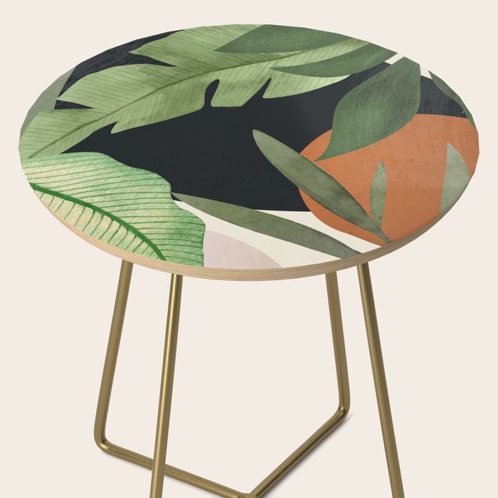 Abstract Art Tropical Leaves 38 Side Table Gallery Image 2