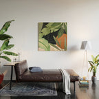 Abstract Art Tropical Leaves 38 Wood Wall Art Gallery Image 2
