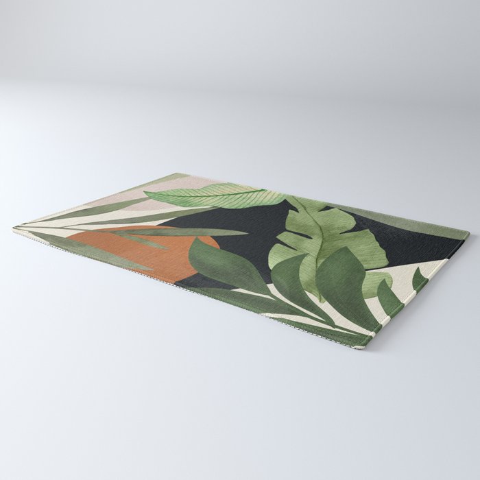 Abstract Art Tropical Leaves 38 Rug Gallery Image 3