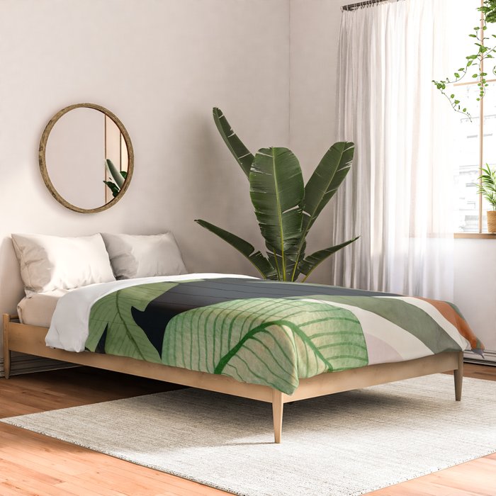 Abstract Art Tropical Leaves 38 Comforter Gallery Image 2
