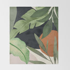Abstract Art Tropical Leaves 38 Throw Blanket Gallery Image 2