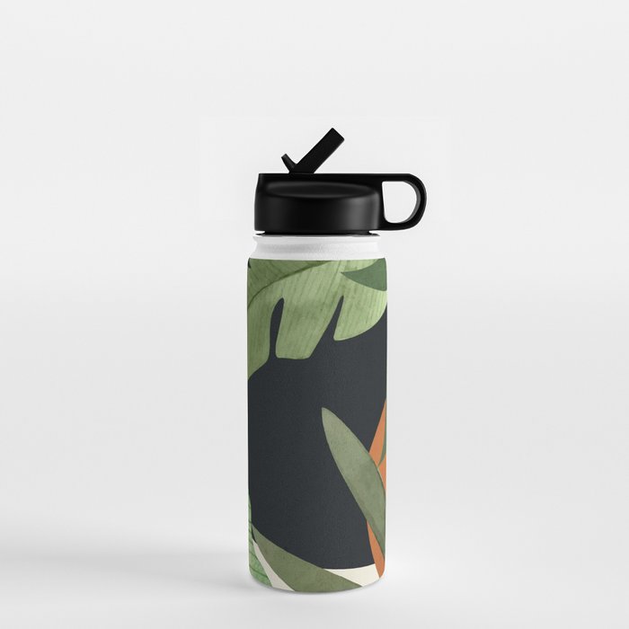 Abstract Art Tropical Leaves 38 Water Bottle Gallery Image 1