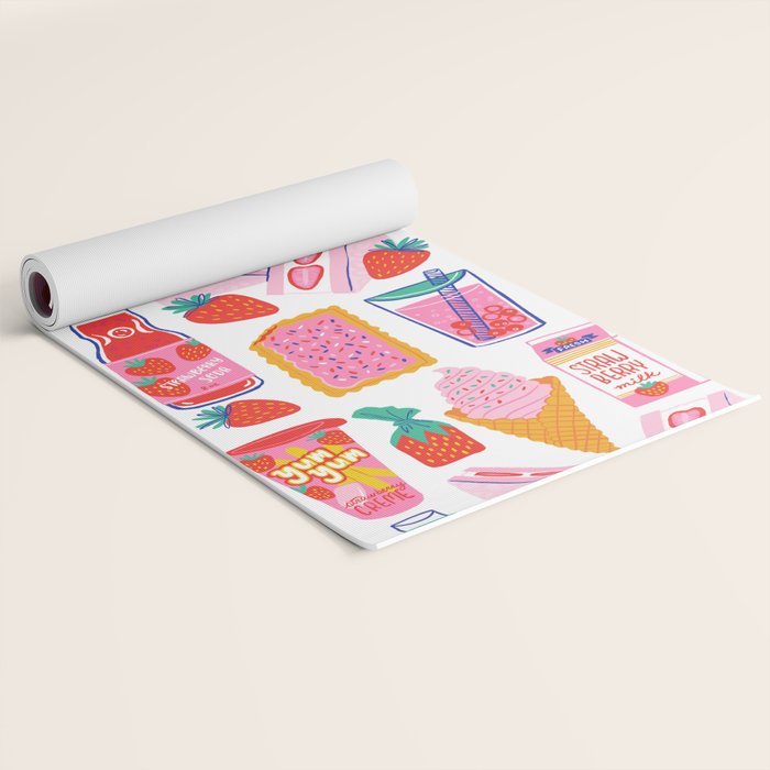 Strawberry Snacks Yoga Mat Gallery Image 2