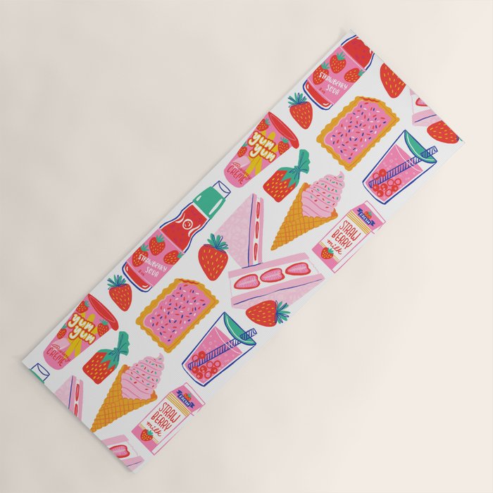 Strawberry Snacks Yoga Mat Gallery Image 1