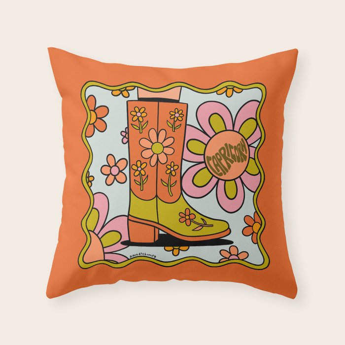 Capricorn Groovy Boot Throw Pillow Gallery Image 6