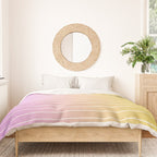 Ombre Arch IV Pink Yellow Sunrise Gradient Modern Geometric Lines Duvet Cover Gallery Image 3