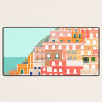 View over the Amalfi Coast, Positano, Italy Desk Mat Gallery Image 3