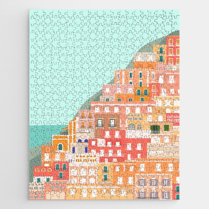 View over the Amalfi Coast, Positano, Italy Jigsaw Puzzle Gallery Image 1