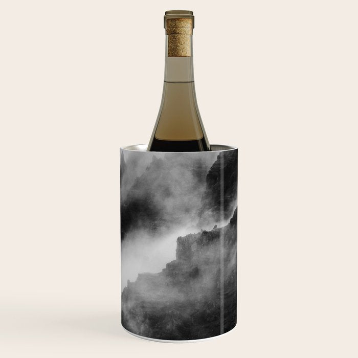 Foggy Mountains Black and White Wine Chiller Gallery Image 3