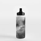 Foggy Mountains Black and White Water Bottle Gallery Image 2