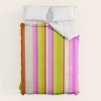 Classic Stripes XVIII - Y2K Pink and Green Duvet Cover Gallery Image 6