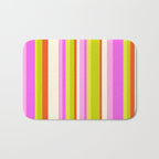 Classic Stripes XVIII - Y2K Pink and Green Bath Mat Gallery Image 1