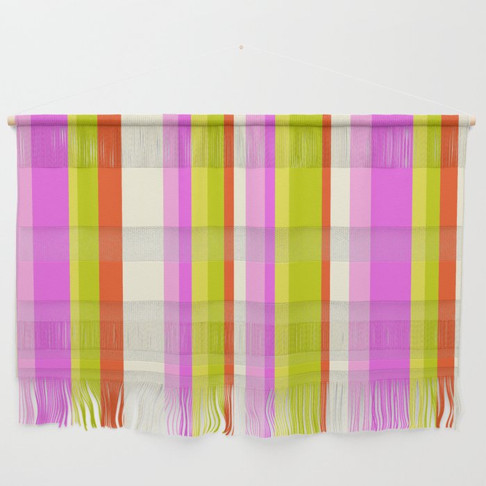 Classic Stripes XVIII - Y2K Pink and Green Wall Hanging Gallery Image 1