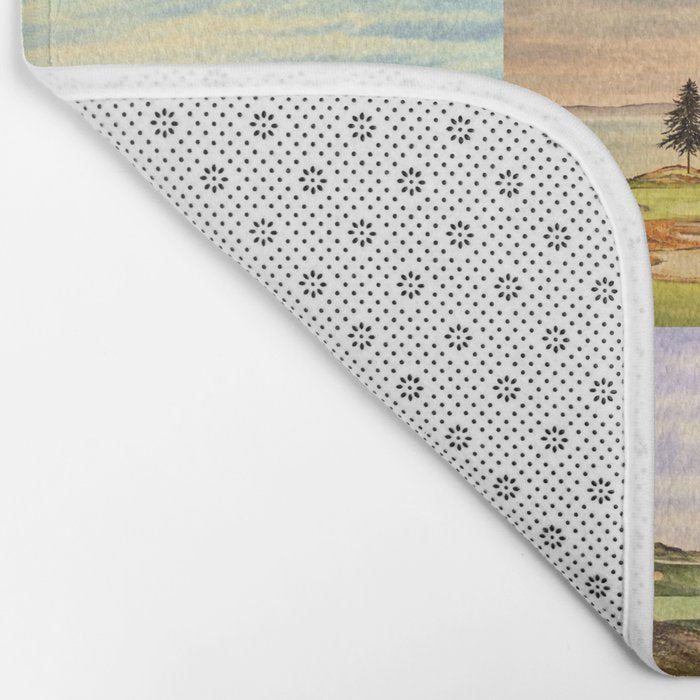Famous Golf Courses In The USA Collage Bath Mat Gallery Image 2