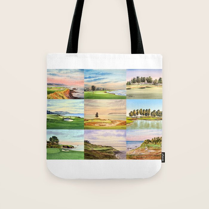 Famous Golf Courses In The USA Collage Tote Bag Gallery Image 1