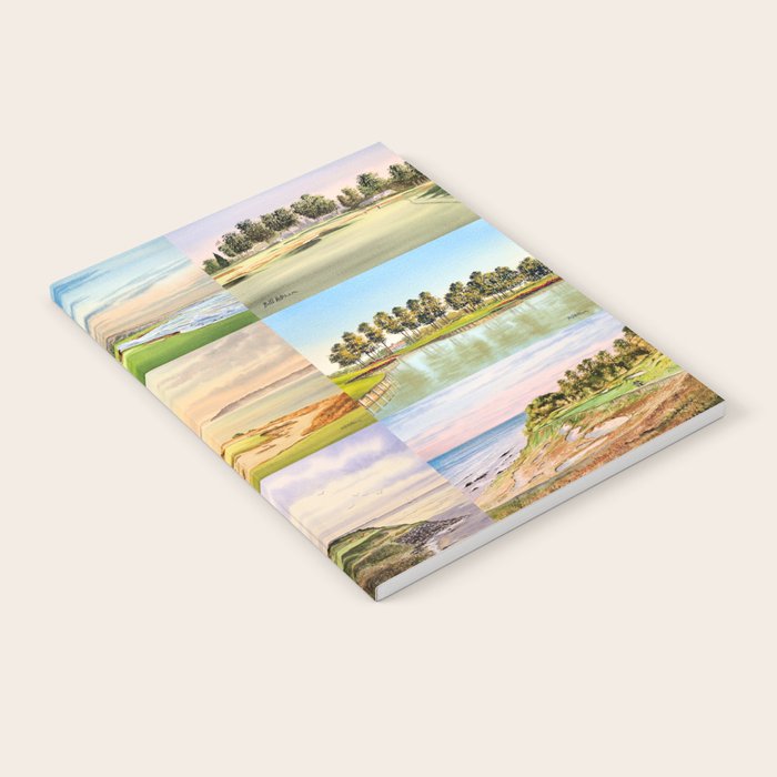 Famous Golf Courses In The USA Collage Notebook Gallery Image 1