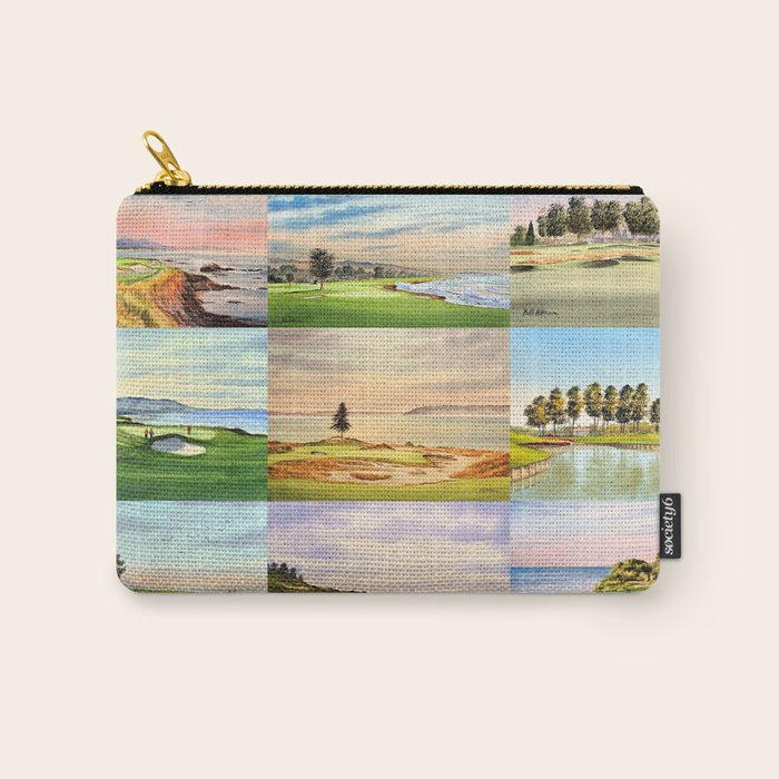 Famous Golf Courses In The USA Collage Carry All Pouch Gallery Image 1