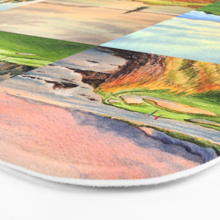 Famous Golf Courses In The USA Collage Bath Mat Gallery Image 3